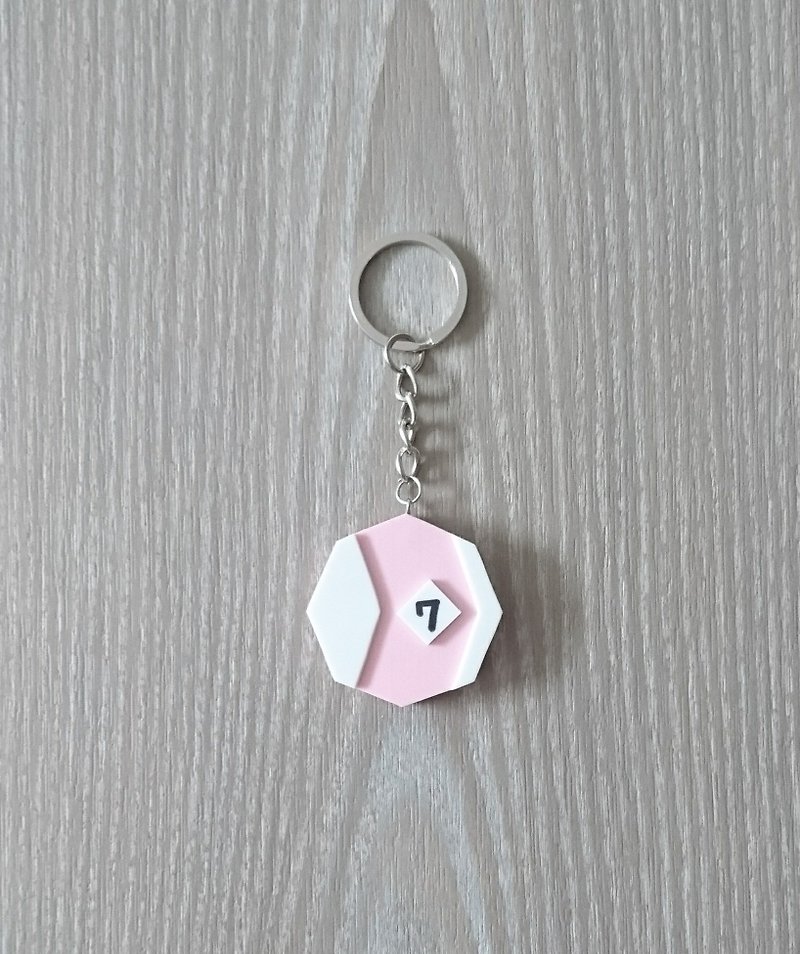 撞球鑰匙圈 - 鑰匙圈/鑰匙包 - 橡膠 粉紅色