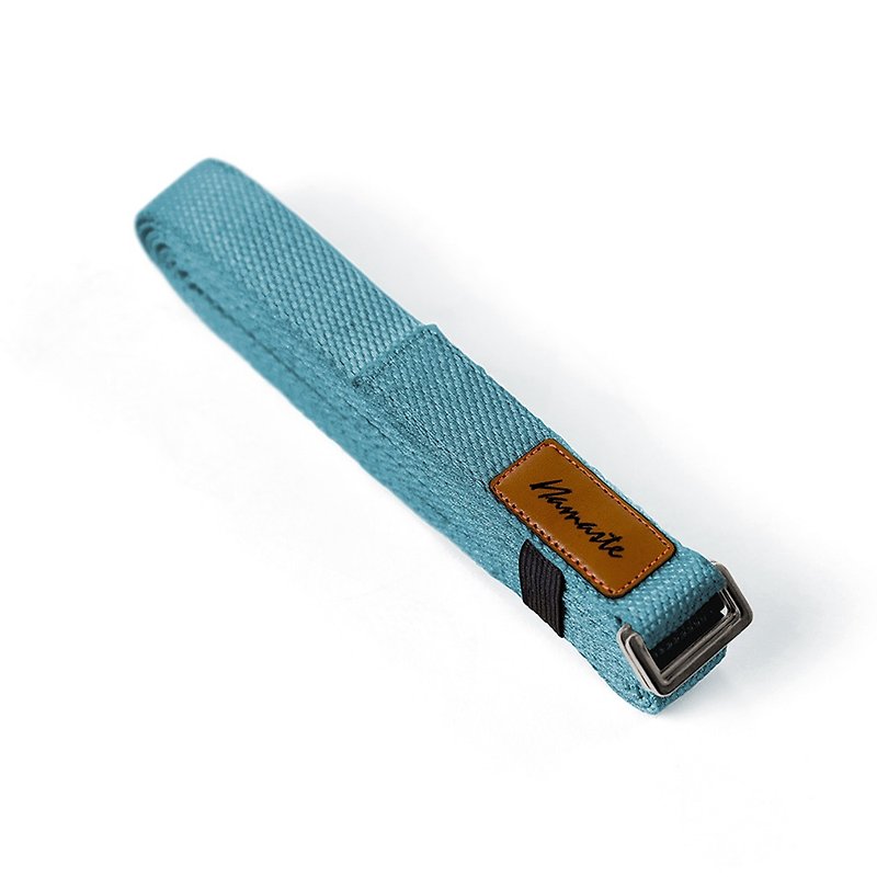 【NAMASTE】Iyengar Yoga Strap (L:300cm) - Lake Blue - อุปกรณ์ฟิตเนส - ผ้าฝ้าย/ผ้าลินิน สีน้ำเงิน