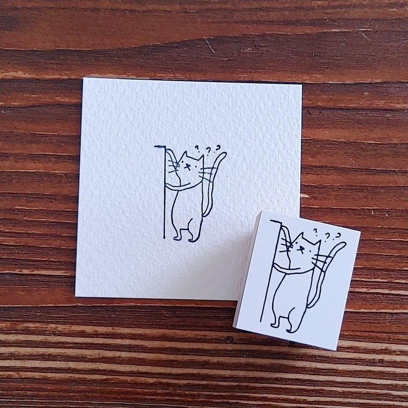 Rubber stamp cat - ตราปั๊ม/สแตมป์/หมึก - ยาง ขาว