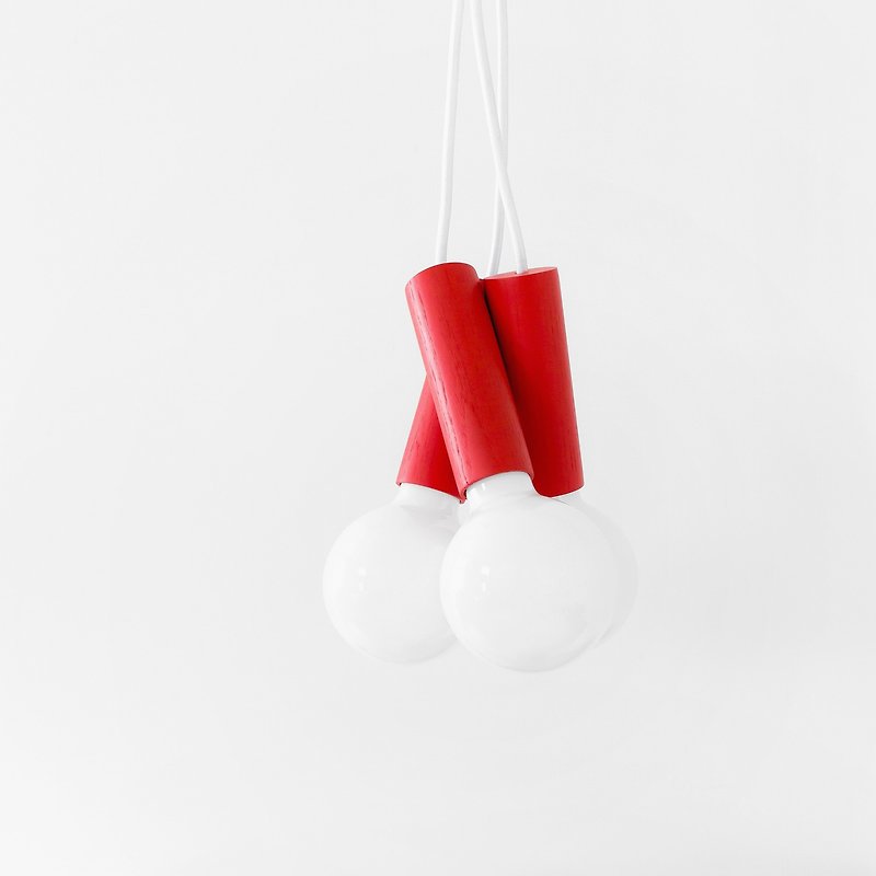 CHERRY Pendant Lamp | 木製磁性組合吊燈 | 紅色