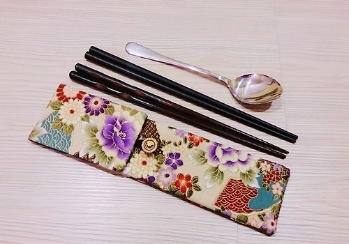 Cuckoo 布穀 環保餐具收納袋 筷子袋 組合筷專用 雙層筷袋 日系