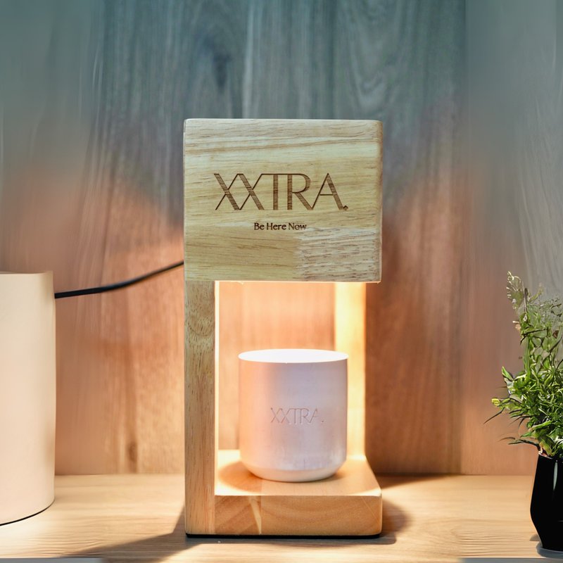 XXTRA | 實木香薰蠟燭暖燈 - 香氛蠟燭/燭台 - 木頭 卡其色
