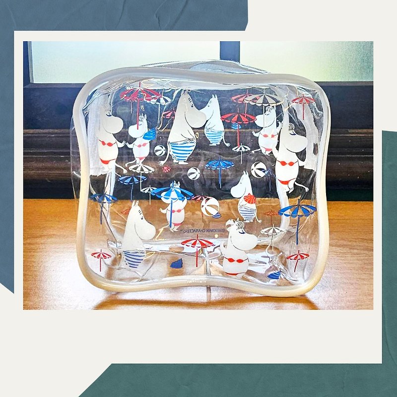 MOOMIN Authorized | Transparent Cosmetic Bag-Summer Vacation - Toiletry Bags & Pouches - Plastic 