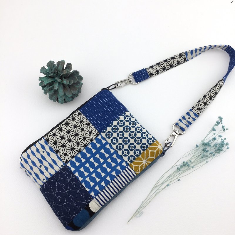 Winding Free Blue - Double Sided Zip Magic Bag - Handbag/Mobile Phone Bag/Passport Bag/Cosmetic Bag - Handbags & Totes - Cotton & Hemp 