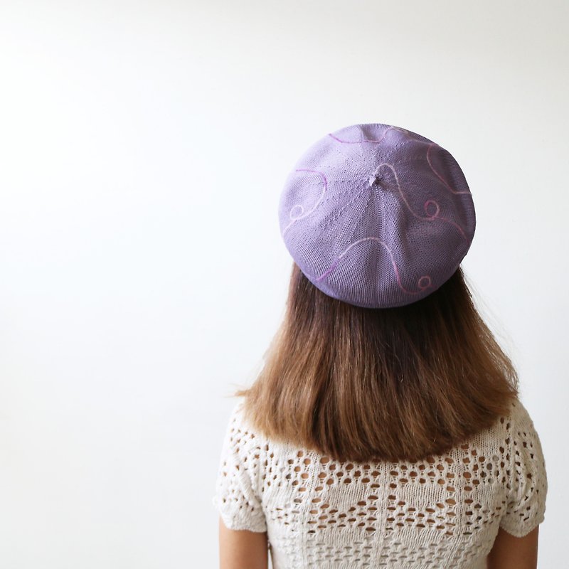 River Beret – Violet - Hats & Caps - Other Man-Made Fibers Purple