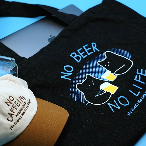 ABEARABLE NO BEER NO LIFE, Glow in the dark tote bag