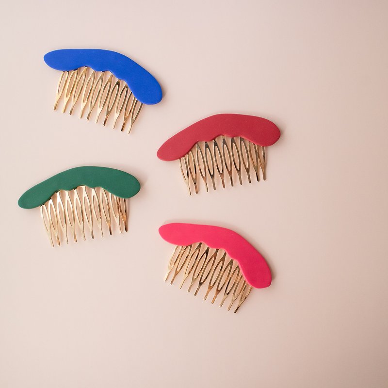 enogu -herbal tea- comb type-a - Hair Accessories - Plastic Red