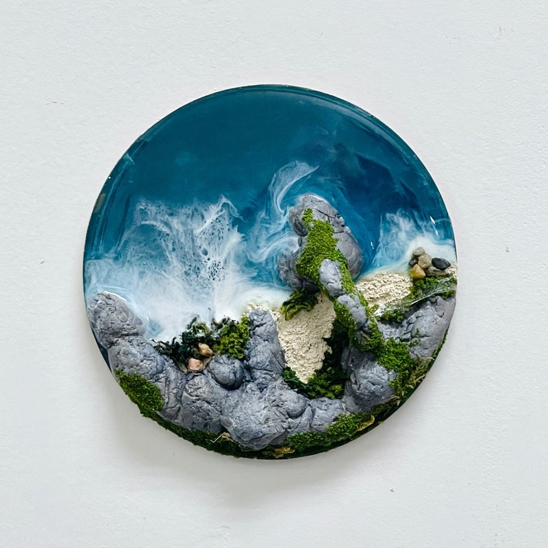 樹脂海洋小島擺設 10cm - 擺飾/家飾品 - 樹脂 藍色