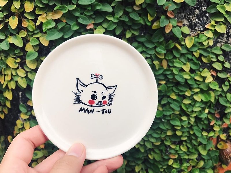 [Customization] hand-made porcelain plate animal and character drawing (one porcelain plate and one head)