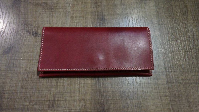 Vegetable tanned leather long clip - กระเป๋าสตางค์ - หนังแท้ 
