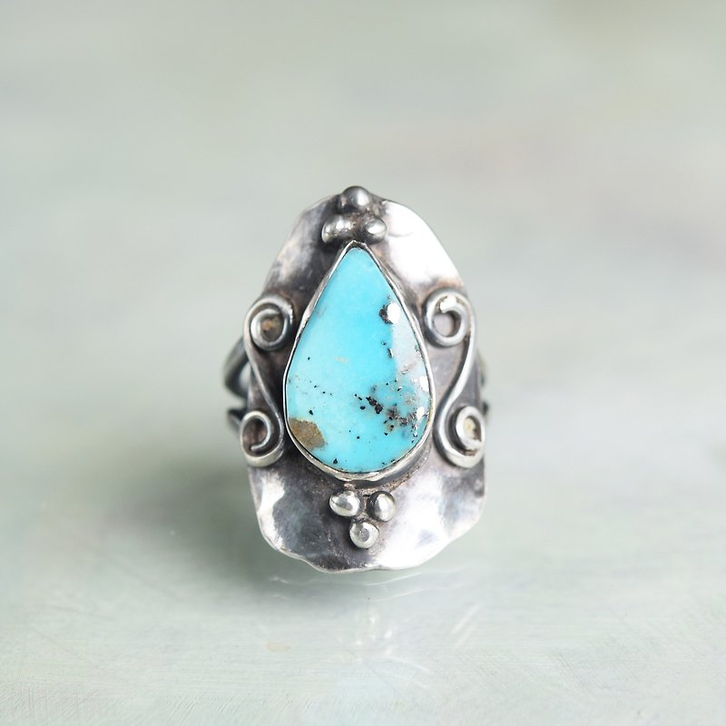 Iranian turquoise Silver 925 ring US7 - General Rings - Gemstone Blue