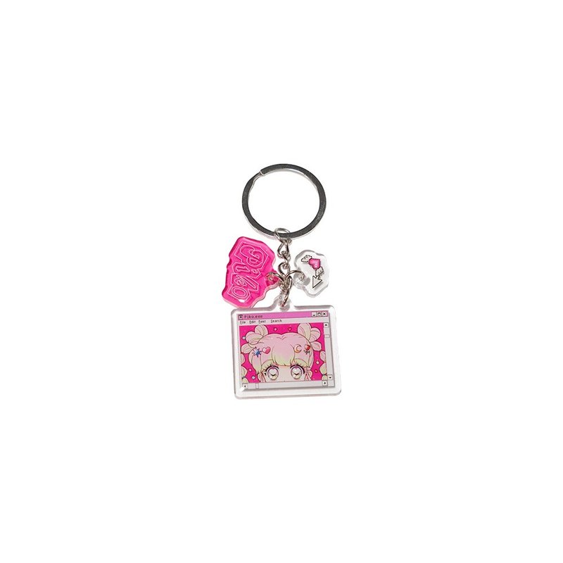 PRISM - Acrylic Keychain - Piko Frame - Keychains - Plastic Pink