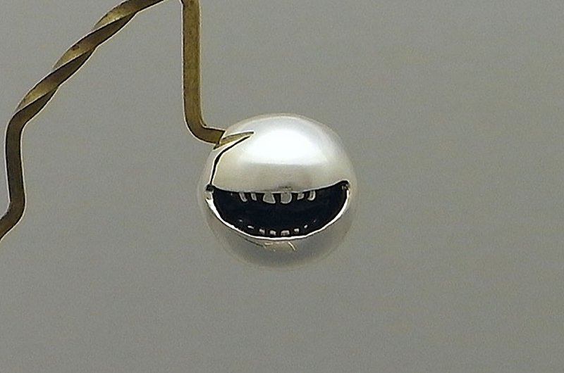 open smile S_P (s_m-P.54) only pendant top without a chain 沒有銀鍊 sterling silver - สร้อยคอ - เงินแท้ สีเงิน