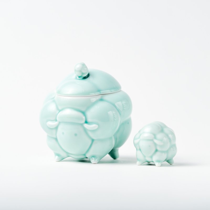 3Q羊 | 儲物小罐 | 禮品 - 居家收納/收納盒/儲物盒 - 瓷 藍色