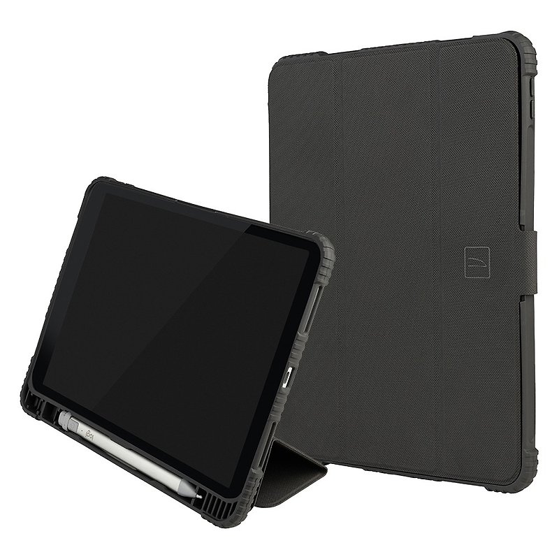 Italy TUCANO Educo iPad 10th Generation 10.9 Special Military Specification Drop-proof Case- Black - Tablet & Laptop Cases - Plastic Black