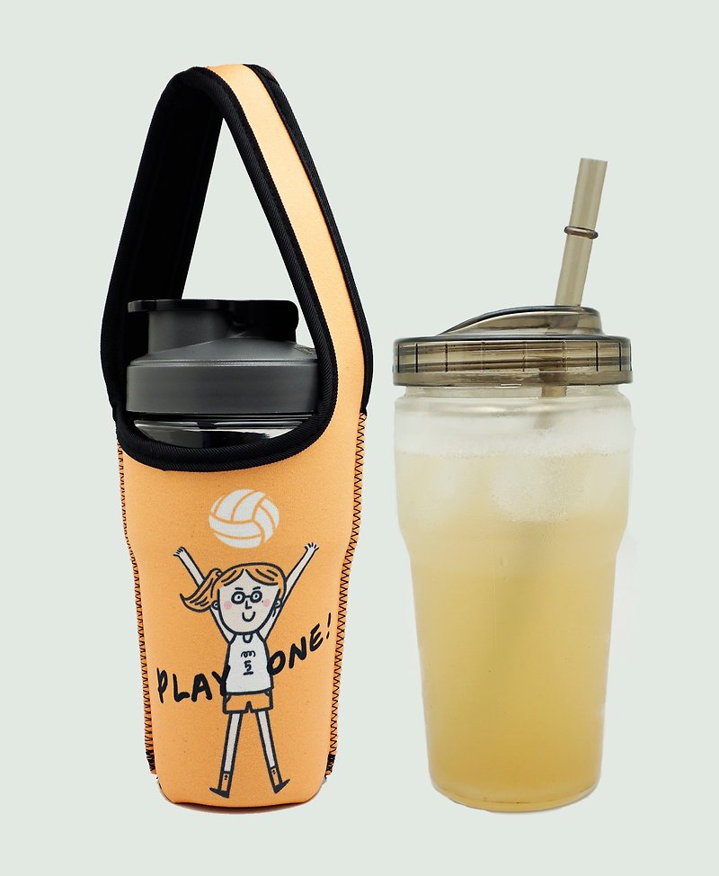玻璃 水壺/水瓶 橘色 - 現貨 BLR飲料提袋 Monocup環保杯 CLK太空蓋 組合