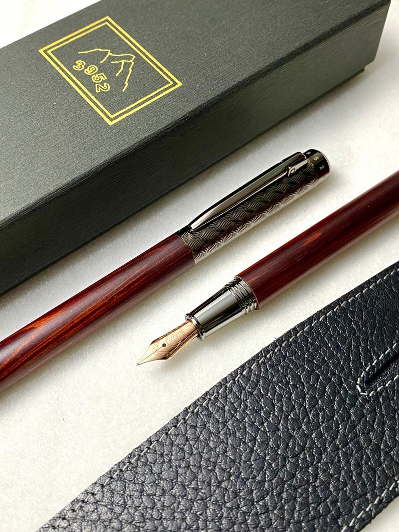 3952 Old Goat-Eluanbi rosewood Rose Gold nib fountain pen - ปากกาหมึกซึม - วัสดุอื่นๆ 