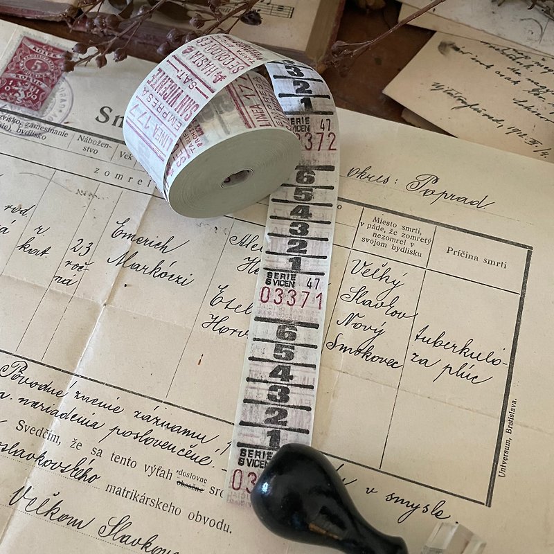 Argentine antique train ticket roll sold as a whole