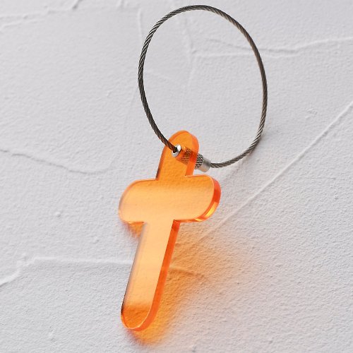 HIS 十字架概念店 十字架鑰匙圈-活力橙