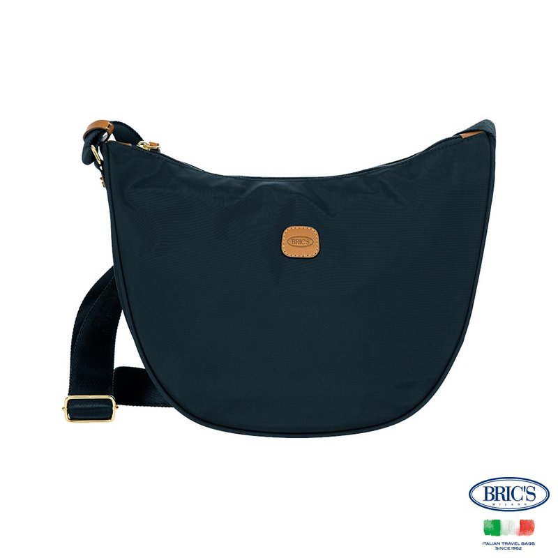 【BRIC' S】X-Bag 半月側背包-深海藍 - 行李箱/旅行袋 - 其他材質 藍色