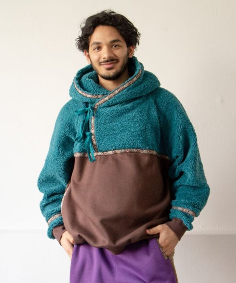 【熱門預購】男款拼接暖絨連帽上衣 (3色) CLG-5305 - 帽T/大學T - 棉．麻 