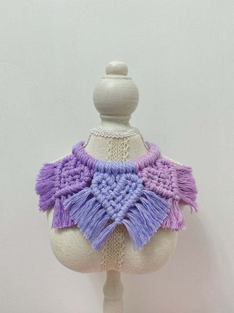 手編みのボヘミアンスカーフ（ハート型） - オーダーメイドグッズ - コットン・麻 多色