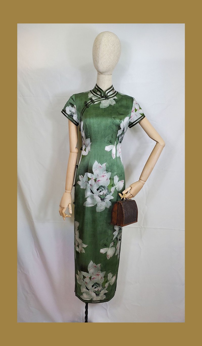 Vintage Qipao Cheongsam Retail Dress - Qipao - Other Materials Green