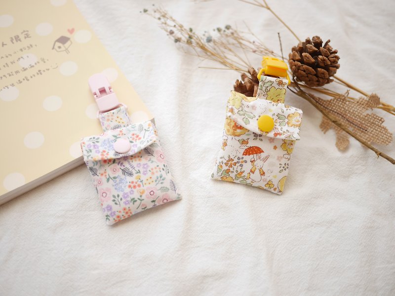 Ping talisman bag small flower - Omamori - Cotton & Hemp Pink