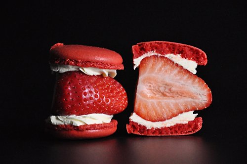 米夏法式甜點/ENDURE 滿NT999 免運/米夏法式甜點/法式草莓馬卡龍/6顆入
