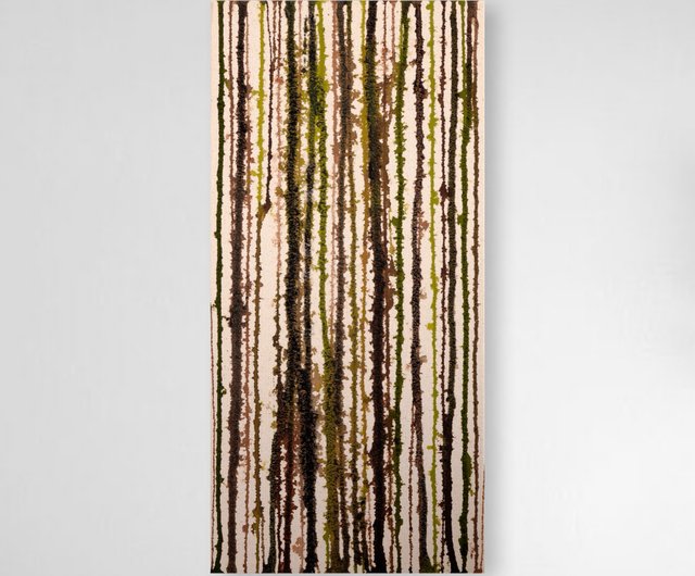 アート 抽象画 自然 樹木 茶色 緑 インテリア シンプルモダン