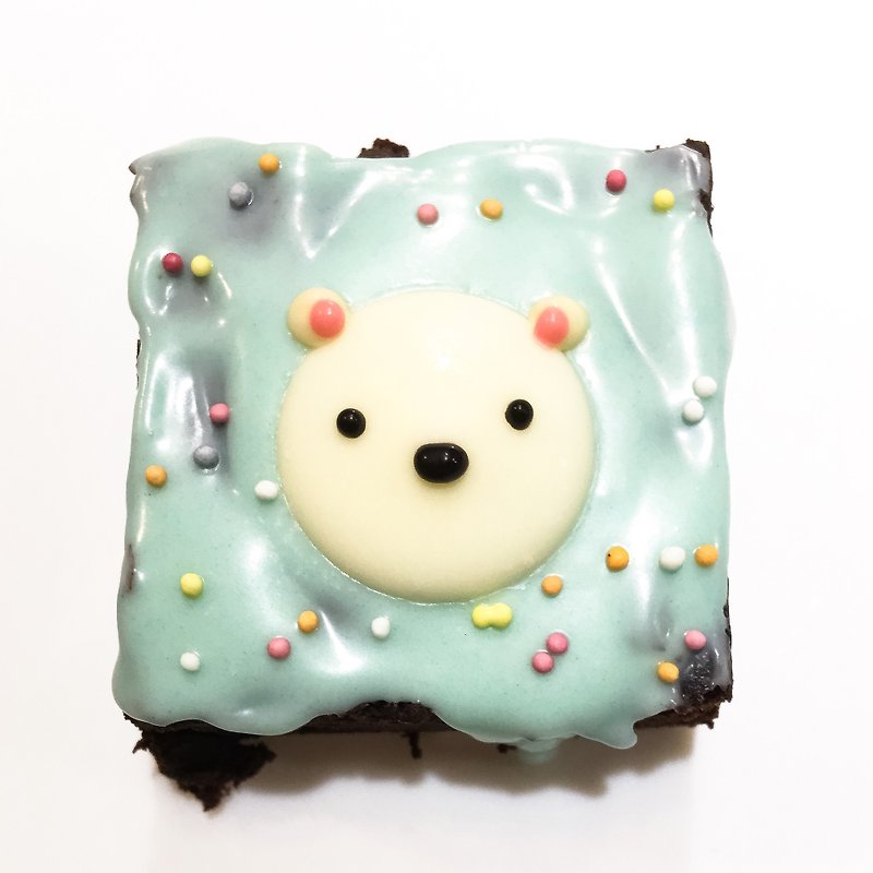 [Mr.] animals bear chocolate brownies brownies - Polar Bear (upgrade pattern plus purchase) - ช็อกโกแลต - กระดาษ สีน้ำเงิน