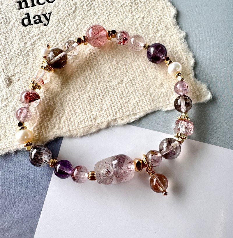 高冰透體超七設計 全效型能量  貔貅款/圓珠款 - 手鍊/手環 - 水晶 