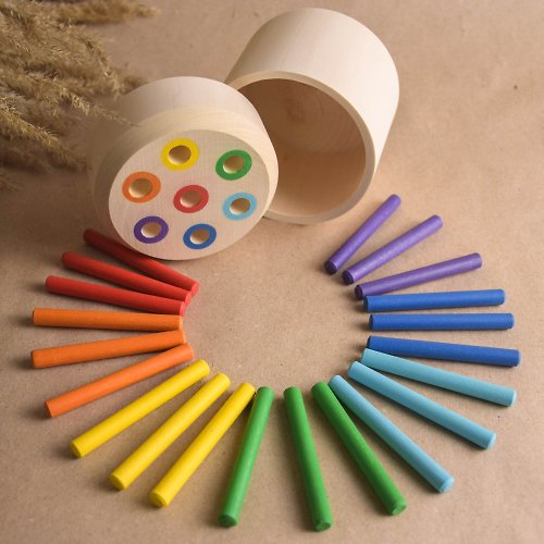 Wooden Educational Toy Wooden Sensory Toy Montessori Sorter for Early Development of Fine Motor Skills