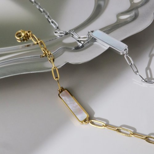 Miestilo 【客製化禮物】率性。珠母貝手鍊 可加購刻字