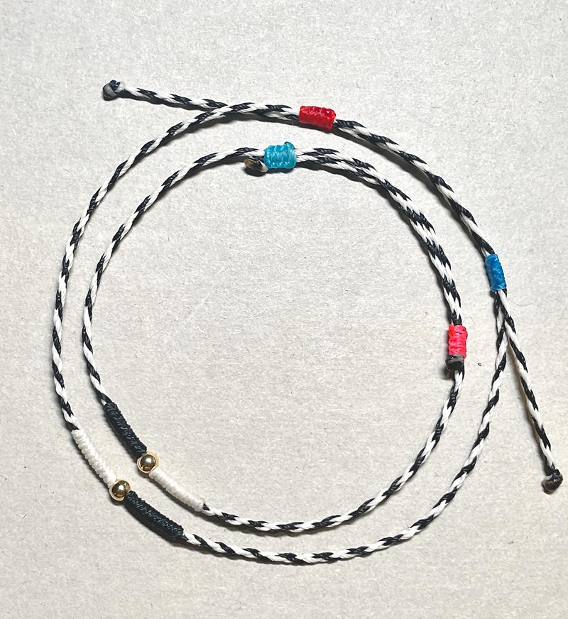 The Matrix Braided Color Changing Wax Cord Adjustable Bracelet - Bracelets - Waterproof Material Black