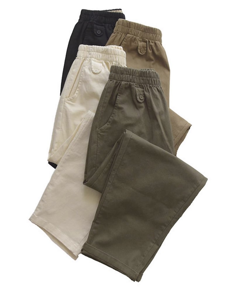 [Mori Zhihai] Retro cotton casual pants (pre-order) - Women's Pants - Cotton & Hemp Green