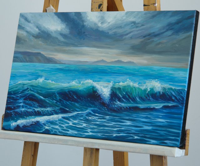 Dipinto a mano di grandi dimensioni Blue Ocean Waves pittura a olio Large  Seascape View Canvas Art per la decorazione domestica come regalo (senza  cornice) - AliExpress