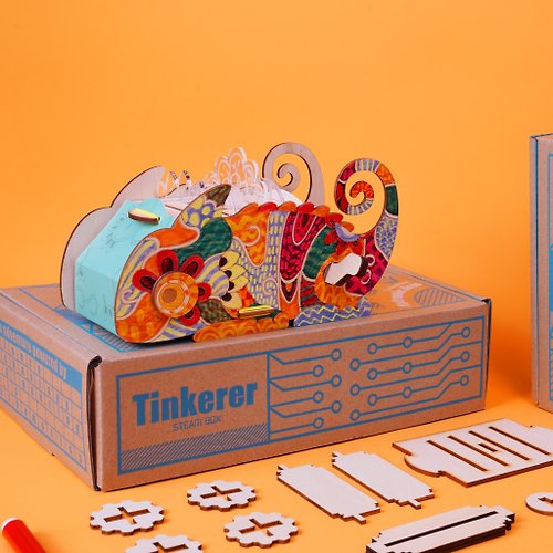 Tinkerer Tinkererbox 變色龍 6歲7歲8歲兒童創意玩具 生日禮物 畫畫塗色