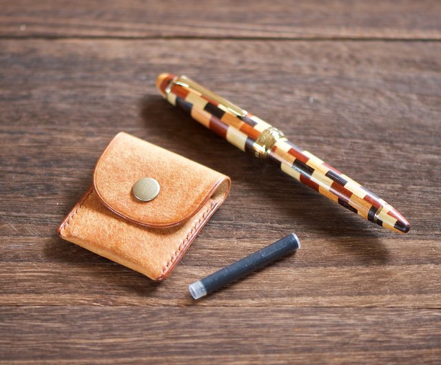 万年筆 カートリッジインク ケース 2個セット - ショップ 革小物
