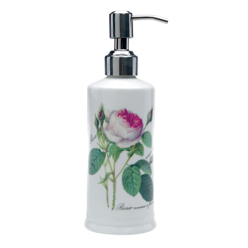 英國 RK | 浪漫淺玫瑰系列  洗手乳罐(375ml) - 衛浴用品/浴室收納 - 瓷 