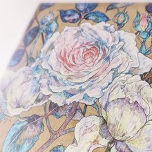 デルフトのタイル手描きの花　ブルーアンドホワイト VTG Delft Blue White Flower 6