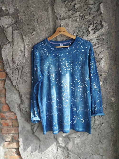 自在染 isvara 自在染isvara 手工藍染 宇宙系列 銀河 純棉T-shirt