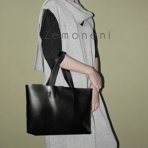 zemoneni 300g 超輕設計 黑色 托特包 tote bag