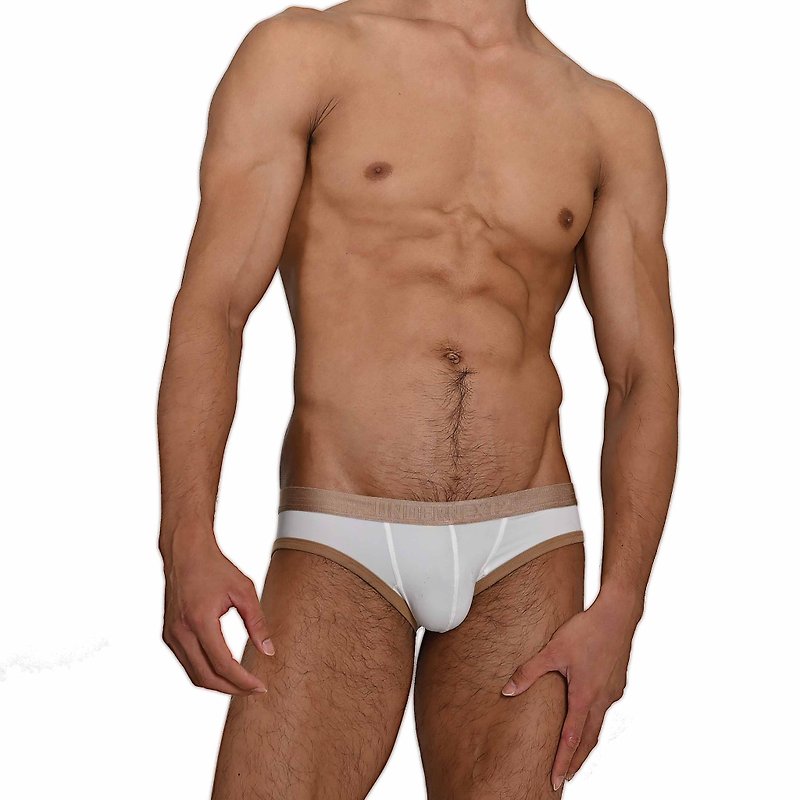 (NEW)BF021 'Limited Item' Plain Bag Triangle/White - Men's Underwear - Nylon White