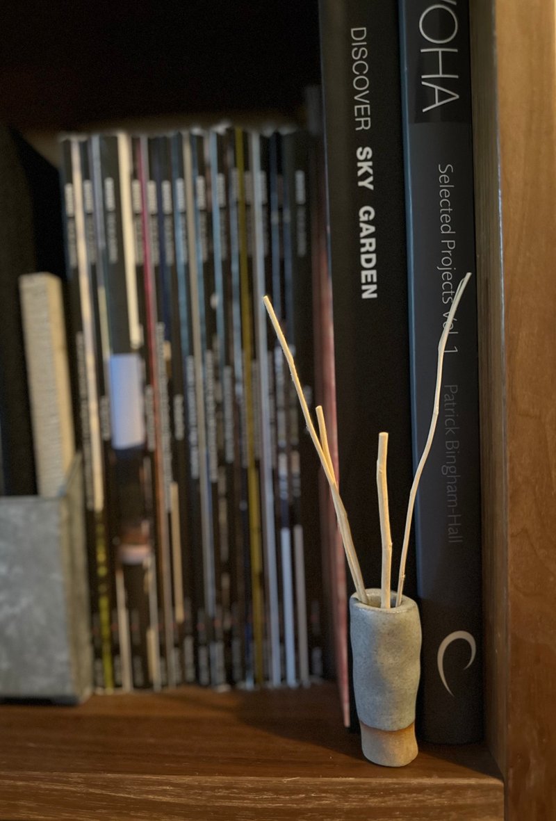 手指花器II - 花瓶 - 陶 灰色