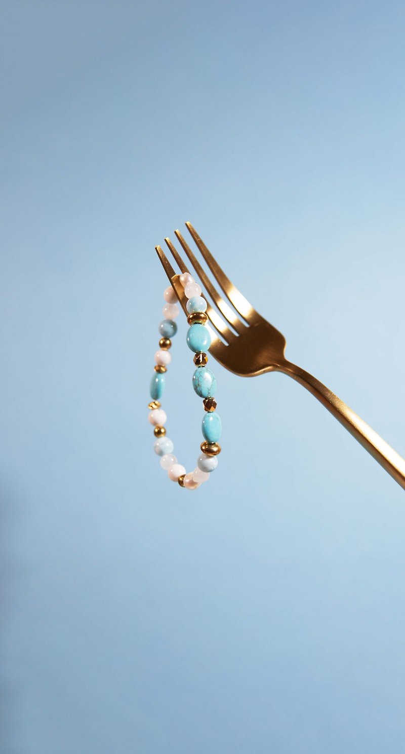水晶 手鍊/手環 藍色 - 礦廚 / 薄荷巧克力 / 水晶手鍊 個性 禮物