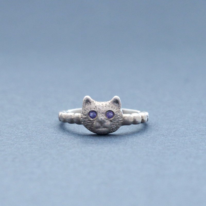 Cat ring - 戒指 - 其他金屬 銀色