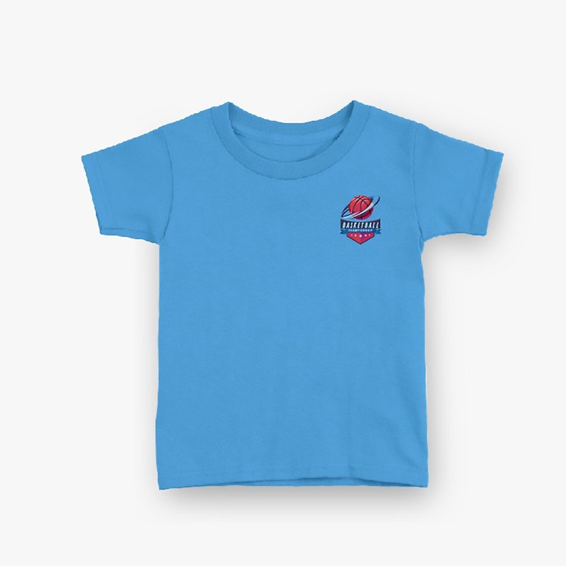 籃球 排汗衫 - 男/女童裝 - 棉．麻 藍色
