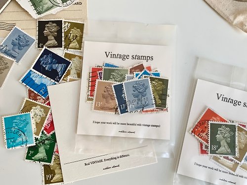 Madeleine Artisanat Vintage postage stamp (for journaling/crafting)