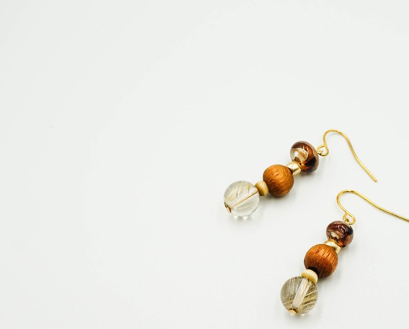 Handmade Earrings - Earrings & Clip-ons - Semi-Precious Stones Brown
